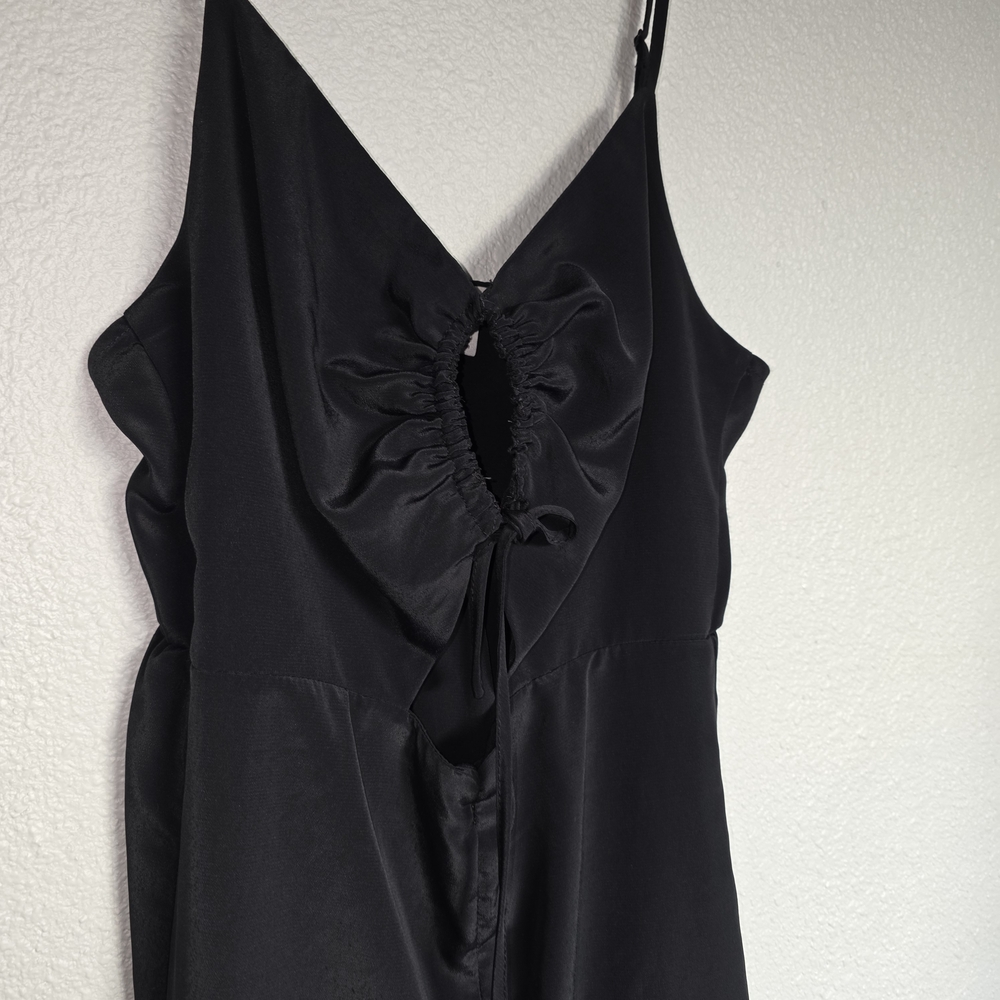 Topshop Black Midi Dress